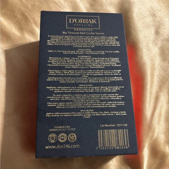 D'Or Skincare Blue and Gold Bio Thermal Red Caviar Serum - Picture 2 of 4